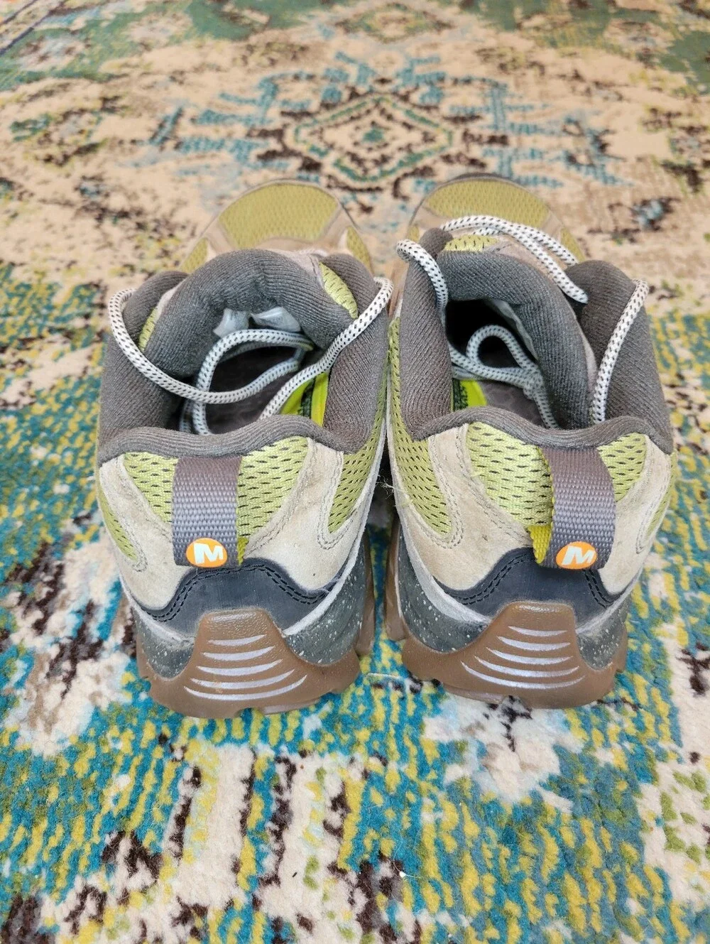 Merrell Moab 3 Vibram Sole Green Breathable Hiking Shoes, Size Mens 9.5